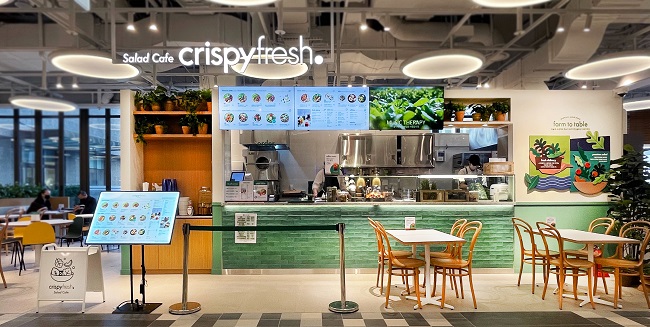 <프리미엄 샐러드 카페 '크리스피 프레시(crispy fresh)' 현대백화점 판교점 전경>